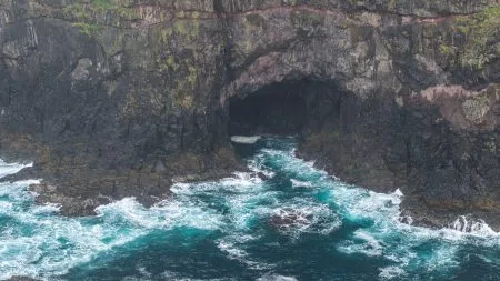 Misty Cave of Suðuroy - (Photo) - (Summer)
