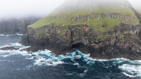 Misty Cave of Suðuroy - (Photo) - (Summer)