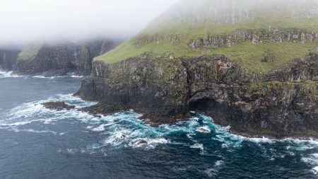 Misty Cave of Suðuroy - (Photo) - (Summer)