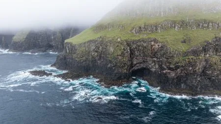 Misty Cave of Suðuroy - (Photo) - (Summer)